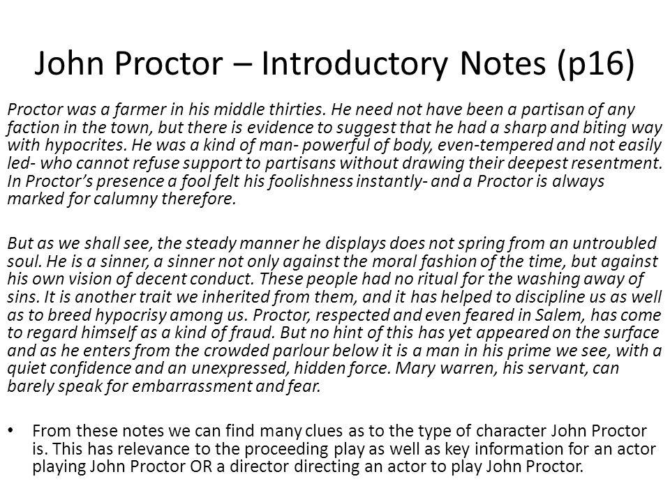 The crucible essay help! John Proctor ?